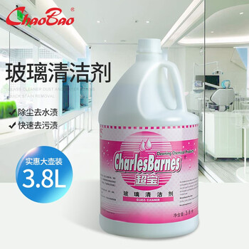 超宝 玻璃清洁剂 浴室玻璃水垢多功能强力去污除垢养护保养汽车窗去水渍印DFF022 3.8L/瓶