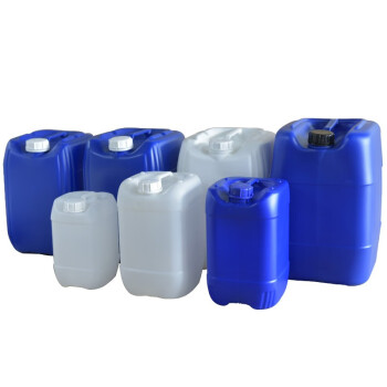 贺曼化工桶堆码桶塑料桶废液桶加厚带盖工业桶塑料桶包装桶30L蓝色方形桶