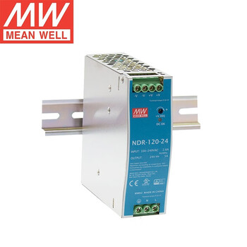 明纬（MEANWELL） NDR-120-24 导轨安装PFC开关电源(120W左右) NDR-120-24 24V5A输出