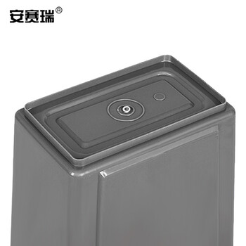 安赛瑞 塑料水桶 带盖手提垃圾桶 10L 厨余垃圾分类餐厨方桶 灰色 710047