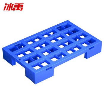 冰禹 BY-403 塑料网格拼接防潮垫仓板仓库地垫托盘 500*300*100mm 蓝色