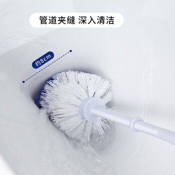 世家软毛马桶刷 塑料洗厕所刷子加长多用清洁刷大刷头卫生间壁挂式