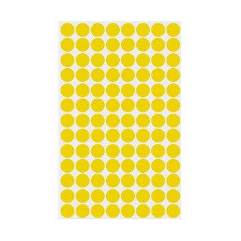 飞尔（FLYER）不干胶分类记号贴 彩色圆点贴 圆点标签颜色贴纸【黄色 13MM 一张117枚】50张起批