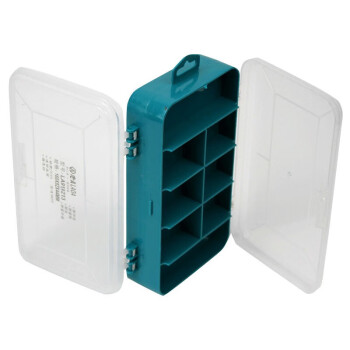 老A LAOA 多功能塑料PP电子元件盒收纳盒双开零件盒储存盒LA911213  160X92X44