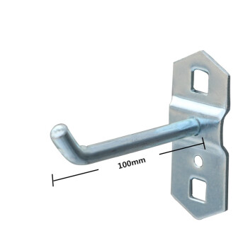 知旦 挂钩 单斜挂钩 100mm长车间金属挂钩物料整理架挂钩 601415 5只装