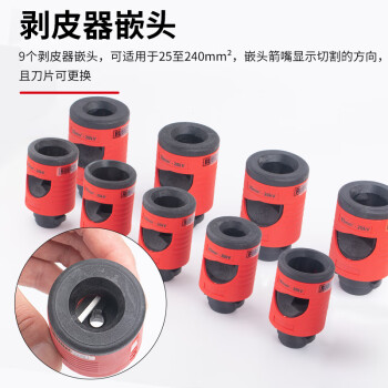 罗宾汉（RUBICON）绝缘电缆剥皮器RV-6320 电缆手动剥皮器 套筒式剥皮器套装 剥皮范围25-240mm²