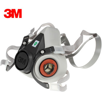 3M 6100 小号半面罩 防护有机气体喷漆焊接农药防护面罩 不含滤棉和滤毒盒 小号 1个 定做