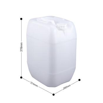 贺曼化工桶堆码桶塑料桶废液桶加厚带盖工业桶塑料桶包装桶20L白色方形桶