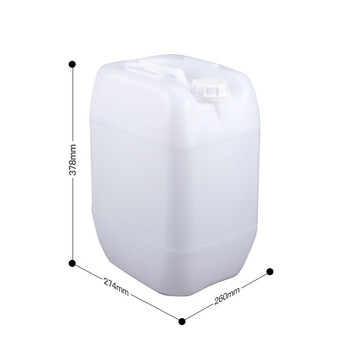 贺曼化工桶堆码桶塑料桶废液桶加厚带盖工业桶塑料桶包装桶20L白色方形桶