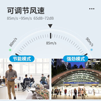 艾克（AIKE）双面感应高速干手机 卫生间挂壁式烘手器 银色 AK2035