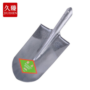 久臻 px06 防汛抗洪铁锹 木柄园艺铁铲 锰钢尖头锹平头锹煤锹 大号绿色尖锹头+木柄