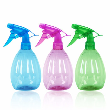 兰诗（LAUTEE）PA1202  长瓜型气压式小喷壶  酒精清洁喷雾壶 500ml 颜色随机-5个装