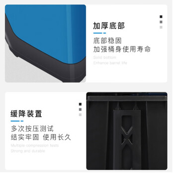 领象 分类垃圾桶大号厨余餐厨环卫脚踏垃圾分类垃圾桶 黑色咖色 干垃圾+湿垃圾40L