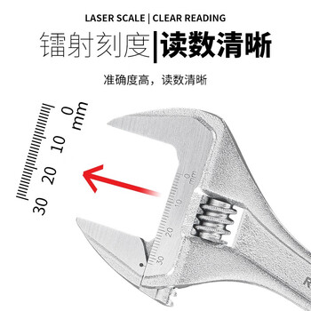 罗宾汉（RUBICON）双头鳄口活动扳手RAV-008多功能型活动大开口扳手 铬钒钢扳手8寸200mm