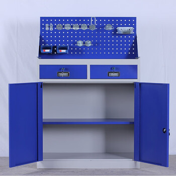 JN JIENBANGONG 工具柜 工具柜带锁储物柜铁皮柜车间多层抽屉柜重型工具架多功能柜子 二抽对开门 套色