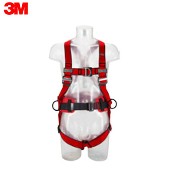 3M 1161733 保泰特P200 五点式工作限位全身式安全带 红色 M/L号定做 1条（交期30天）