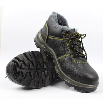 君御 E6011M防砸安全鞋牛皮鞋面低帮加棉防静电钢包头耐磨耐油劳保鞋 44*1双