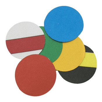 冰禹 定位标识 50*50mm 黄色圆形 (50片) 不干胶材质 5S管理地贴 BYrl-249