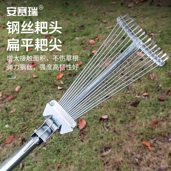 安赛瑞 草耙 金属枯叶耙子 15齿草坪庭院扫落树叶工具 2把装 10682