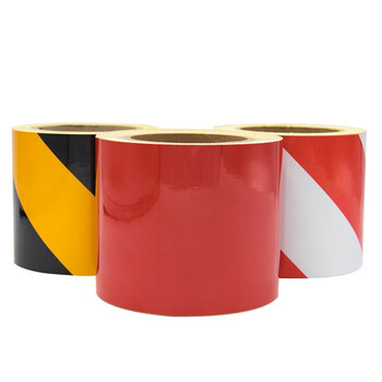 冰禹 BYlj-277 高亮光警示胶带 夜间交通安全警示PET反光膜反光条车贴 白色5cm*23m