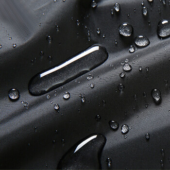 谋福 CNMF8017黑色长款连体风衣式雨衣 保安执勤站岗建筑垂钓劳保雨衣雨披 (HD长款雨衣)2XL(160-165)可定制