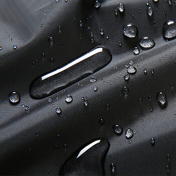 谋福 CNMF8017黑色长款连体风衣式雨衣 保安执勤站岗建筑垂钓劳保雨衣雨披 (HD长款雨衣)4XL(175-185)可定制
