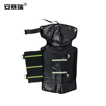 安赛瑞 加长款冬季保暖护膝 反光防寒保暖护具秋冬户外PU加厚加绒防水护腿全包 25563