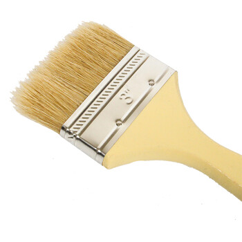 工霸(GONGBA)扁油刷 加厚猪鬃毛油漆刷子 红尖漆柄 4英寸(10把)