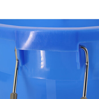 箱大王 Xlj-02 大号加厚塑料圆桶 圆形收纳桶 酒店厨房大容量水桶 蓝色带盖60L