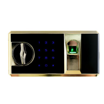 欧思泰保密柜钢制办公资料文件柜防盗柜矮柜白旋钮指纹锁单节不带抽屉