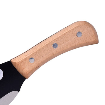 益美得 FH-1144  除草工具镰刀割草刀长柄大镰刀农用砍柴刀 木柄直头砍刀