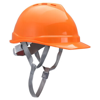 援邦 安全帽 工地工程施工建筑头盔 新国标ABS防砸抗冲击 V型旋钮红色