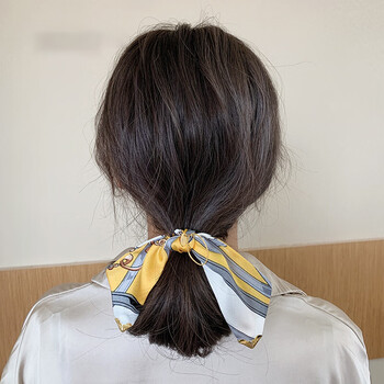 结头饰女简约气质网红发圈马尾ins橡皮筋扎头发儿童发绳柠檬黄1件套