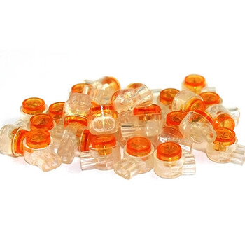 海乐(HAILE)双刀双线接线端子 网线电话线接线器 ZD-K2-100 1袋100个