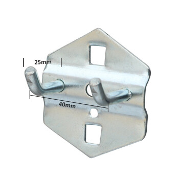 知旦 挂钩 双斜挂钩 25mm长汽修工具挂架挂板百叶挂板挂钩 601418 5只装