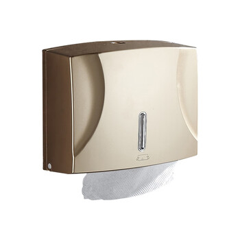 益美得  LSL33233卫生间厕所挂式擦手纸巾盒 带置物款珍珠白【打孔/免打孔两用】