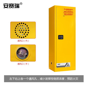 安赛瑞 防火安全柜(22加仑)实验室危化品存储柜 化学品储存柜 危化品防爆柜 12553