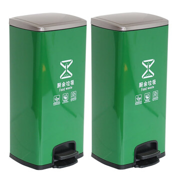创莱 镀锌垃圾桶 分类脚踏垃圾桶 单桶 30L CLF30A1-1