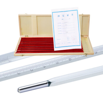 匡建仪表（CONJANT）WBG系列标准水银温度计包检测高精度53cm分度值0.1℃ 一等标准水银温度计 九支组套装 