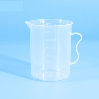 冰禹 BY-2019 刻度杯 塑料烧杯 实验室器皿 塑料量杯 250mL 2个
