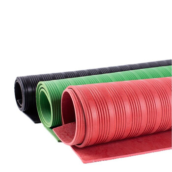 聚远 JUYUAN 高压绝缘板垫橡胶垫配电房绝缘地毯 绝缘条纹橡胶皮垫板垫 整卷：1米5米5mm【红色10kv】