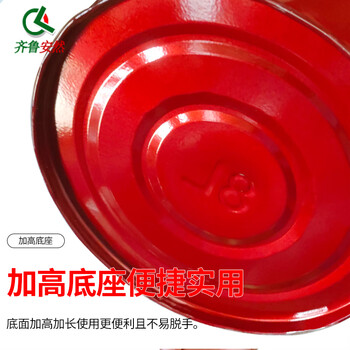 齐鲁安然 消防桶8L  消防器材大号消防水桶 水桶 铁桶 黄沙桶 灭火水桶  8升