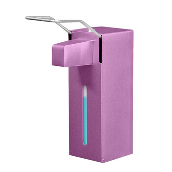 益美得 LSL333464 卫生间铝合金手动皂液器酒店厕所凝胶按压式洗手机  银色（滴液款）