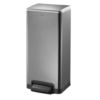 南 SJ50-F01 方形脚踏桶 黑金酒店套房脚踩果皮桶 商用厨房客厅脚踩开盖垃圾桶 办公室垃圾桶 容量50L