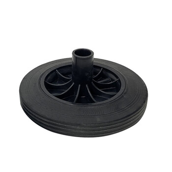 益美得 户外环卫垃圾桶橡胶轮配件垃圾桶轮子 240L加强橡胶轮一对