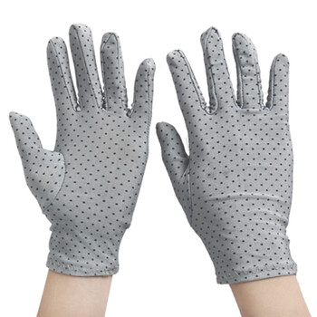 大杨191满天星可触屏女士礼仪手套 薄高弹不掉毛 灰色10双 接待礼宾无尘氨纶手套 定制