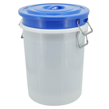 益美得 YJ-E130 金属提手大水桶工业垃圾桶圆形带盖大号 白色150L