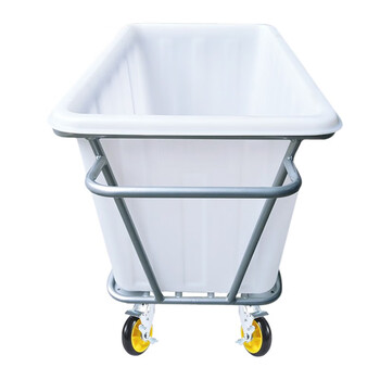 益美得 D-025B 洗衣房衣物收集车酒店宾馆布草车清洁手推车塑料 白色小号