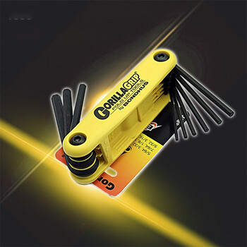 波顿BONDHUS美国进口公英制混合折叠内六角扳手套装便携式十字六角12531摩托车维修工具 Protanium钢 现货