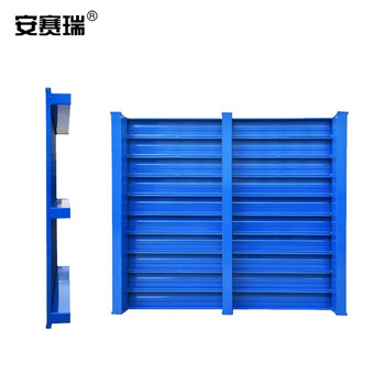 安赛瑞 钢制托盘 叉车托盘栈板 仓储防潮板物流垫板垫仓板100×100×12.5cm满铺  200242